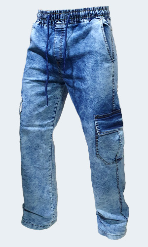 Calça Masculina - Cargo Sarja - Gelo Off