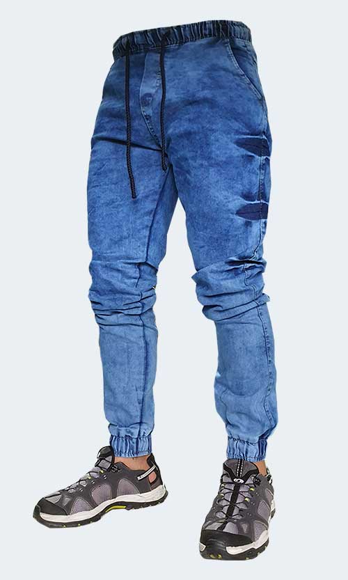 Calça Masculina - Jogger Jeans - Denim Clara