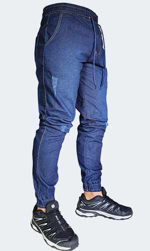 Calça Masculina - Jogger Jeans - Denim Escuro